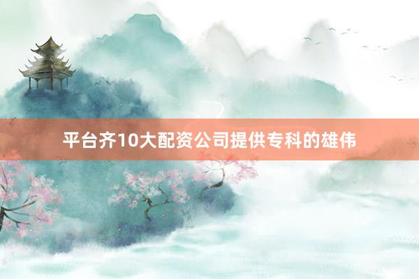 平台齐10大配资公司提供专科的雄伟